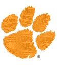 Clemson tiger paw with a green thumb